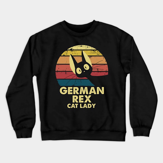 German Rex cat mom. Perfect present for mom mother dad father friend him or her Crewneck Sweatshirt by SerenityByAlex